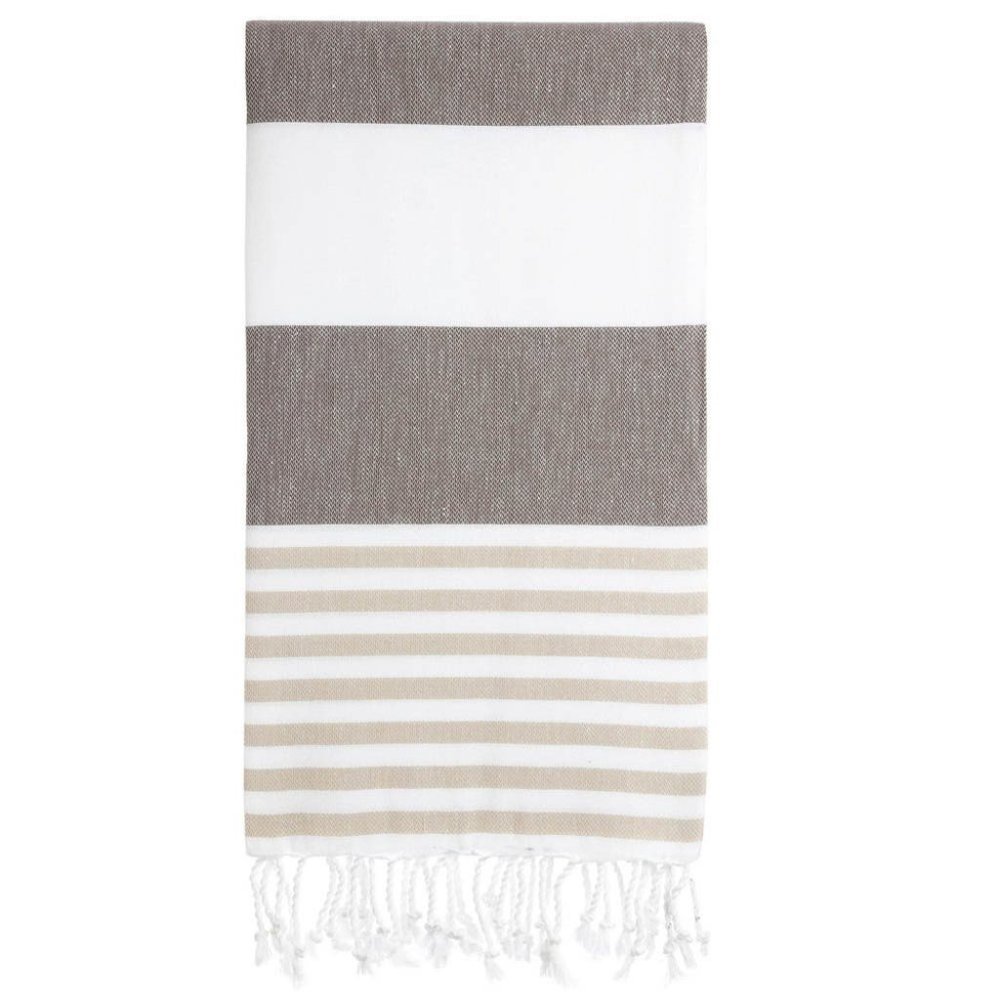 Brown Beige 100% Turkish Cotton Beach Bath Towel - Citizens of the Beach